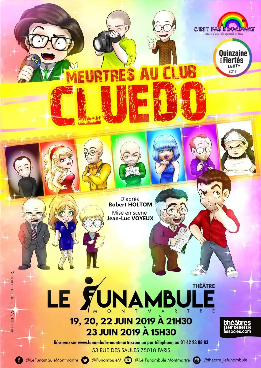 Affiche du spectacle Meurtres au Club Cluedo